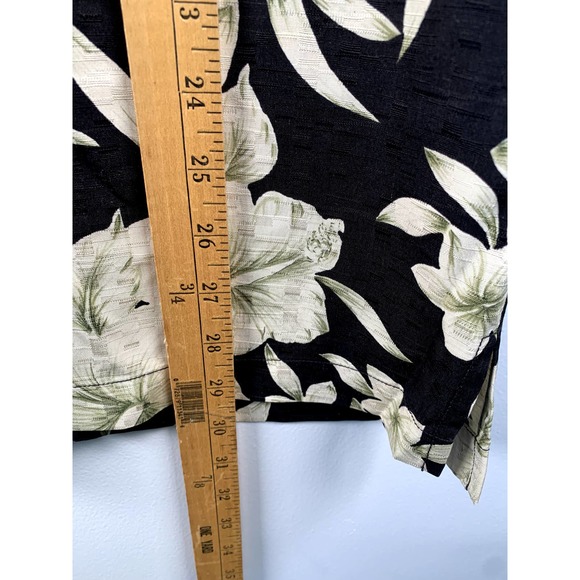Tommy Bahama Floral Leaves‎ Print 100% Silk Mens Short Sleeve M - Picture 5 of 6